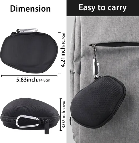 Miniatura 4 de co2CREA Carcasa rígida de repuesto para mouse inalámbrico avanzado Logitech MX Master 4/MX Master 3 Master 3S (estuche negro grafito)