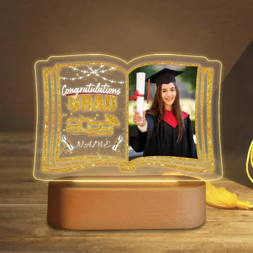 Miniatura 43 de Regalos de graduación personalizados luz nocturna con nombre de foto, lámpara LED de graduación personalizada 2026 para mujeres y hombres, regalos