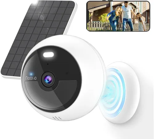 Miniatura 10 de Cámaras de seguridad solar Noorio inalámbricas para exteriores, paquete de 4, cámara magnética para exteriores de 1080P alimentada por batería