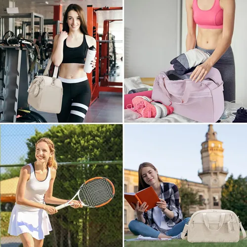 Miniatura 8 de Gym Bag for Women Sport Duffel Bag for Men with Shoes Compartment Travel Duffle Bags with Wet Pocket School Yoga Football Basketball Lightweight