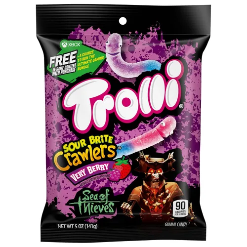 Miniatura 10 de Trolli - Sour Brite Crawlers, sabor Very Berry, 5 onzas.