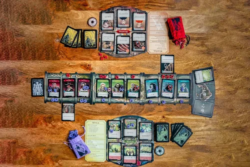 Miniatura 7 de Capstone Games Pagan: Destino de Roanoke - Juego de Fichas de Madera, 125 Fichas Pintadas y 3 Bolsas de Tela Impresas Personalizadas