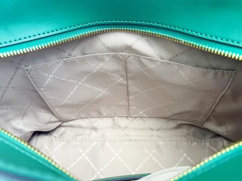 Miniatura 3 de Michael Kors Jet Set - Bolsa de cadena con bolsillo frontal mediano y cremallera superior color verde joya Verde joya M