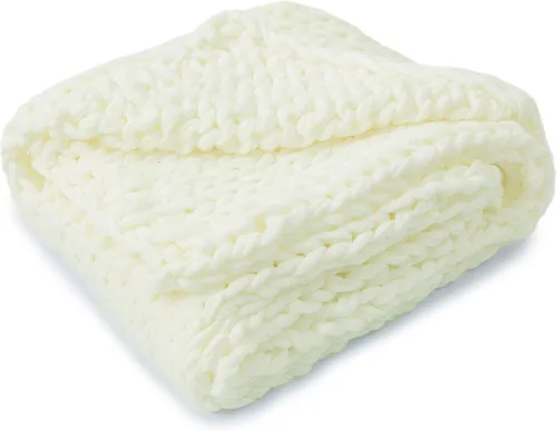Miniatura 9 de Cheer Collection Manta de punto grueso – Manta para cama y sofá, acogedora manta de punto grueso, ultra suave, manta de punto de gran