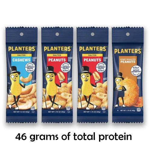 Miniatura 2 de Aperitivos altos en proteínas para adultos y niños - Paquete surtido de 8 piezas - 84 gramos de proteína - Sin gluten - Frutos secos, palitos