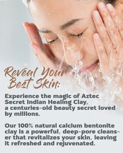 Miniatura 4 de Aztec Secret – Arcilla curativa india 1 libra – Mascarilla facial y corporal para limpieza profunda de poros – La arcilla de calcio bentonita 100%
