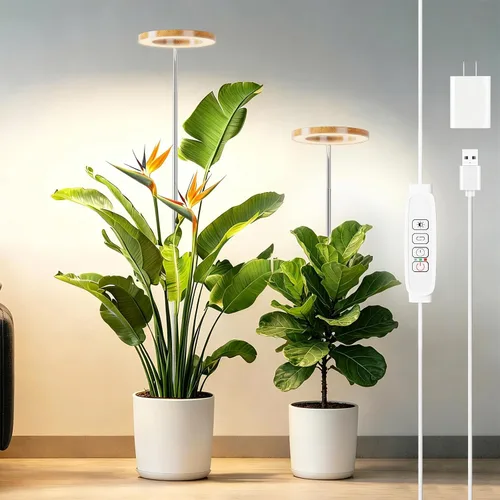 Miniatura 9 de SDOVUERC Luz de crecimiento de espectro completo con soporte para plantas de interior, luz de plantas de suelo, temporizador de 6/12/18H, 3 modos