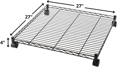 Miniatura 3 de DormCo Suprima - Estante cuadrado con ruedas para debajo de la cama, color negro