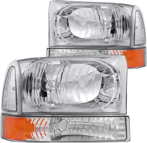 Anzo USA 111081 Ford Cromo con Esquina Ámbar Conjunto de Faro - (Se vende en pares)