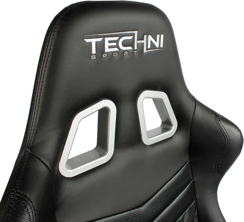 Miniatura 13 de Techni Sport RTA-TS51-BK - Silla para juegos, color negro Adjustable lumbar support, adjustable armrests, carbon fiber look, 300 lb capacity