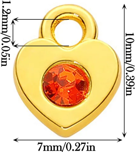 Miniatura 8 de BetterJonny 120 piezas de dijes de piedra natal de cristal, 12 colores de dijes redondos de cristal con anillos hechos a mano, dijes de joyería