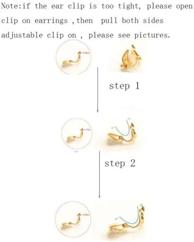 Miniatura 5 de Niza miel Briadl boda clip pendientes sin perforar plataoro plateado encanto joyería pendientes de perlas