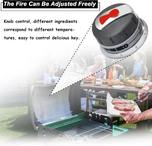 Miniatura 5 de Pomos de quemador de parrilla de gas 88848 mejorados, compatibles con parrillas de gas Weber Genesis 300 Series (2011-2016), paquete de 3