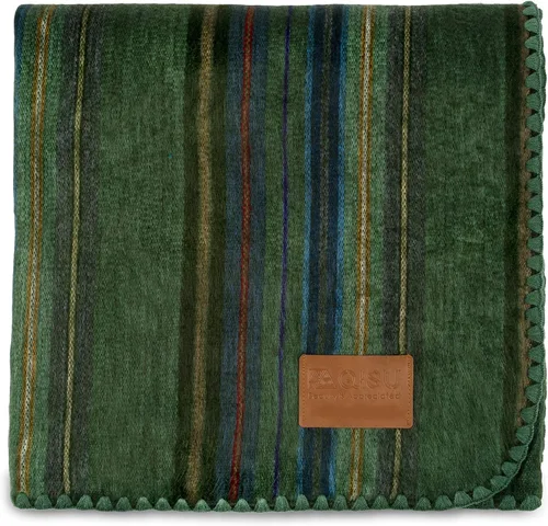 Miniatura 11 de QISU Manta de lana de alpaca, grande, hermosa, cálida, variada, 85 x 65 pulgadas, ultrasuave, hipoalergénica y transpirable, tela que no pica ni