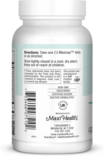 Miniatura 3 de Maxi Health Complejo de vitamina B – Complejo B de alta potencia Vitaminas B-50 con B1, B2, B3, B6, B12, biotina y folato – Apoya la energía celular