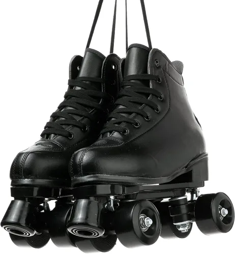 Miniatura 6 de Patines unisex de doble fila, cuatro ruedas, patines altos, patrón de rayos, para principiantes, mujeres, hombres, niños y niñas