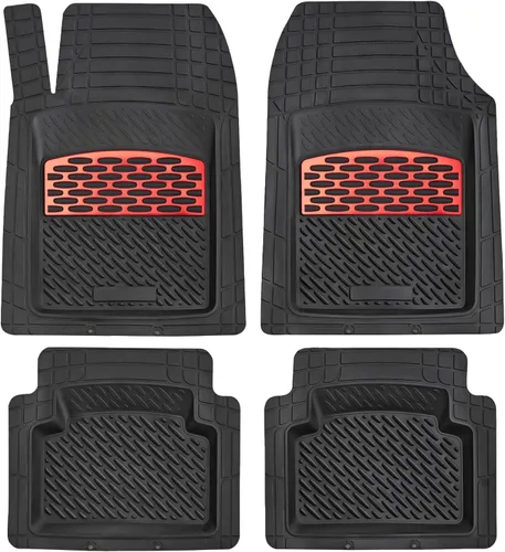 Miniatura 7 de K&K Auto Accessories 3D - Tapete grueso para piso de automóvil, 8 libras, resistente, duradero, universal, diamante negro, plato profundo