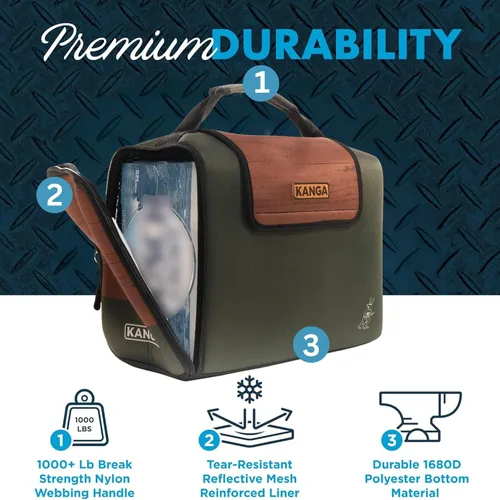 Miniatura 4 de Kanga Kanga Kase Mate - Bolsa térmica aislada - Bolsa térmica suave - Enfriador de bebidas para latas de cerveza y seltzer - Aislamiento y Woody