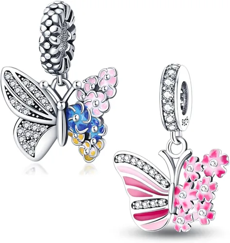 Miniatura 100 de LNQOBU Happy Life - Colgante para pulseras de abalorios, plata de ley 925 para mujer (con un espaciador de cuentas)