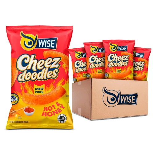 Miniatura 9 de Wise Snacks Cheez Doodles - Puffs horneados, queso cheddar real, 0.875 onzas (42 unidades), sin gluten