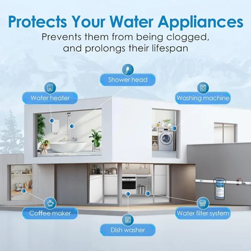 Miniatura 7 de Waterdrop AP810 - Filtro de agua de repuesto para toda la casa para 3M® Aqua-Pure AP810, AP801, AP811, Whirlpool® WHKF-GD25BB, WHKF-DWHBB, 10 x 4.5