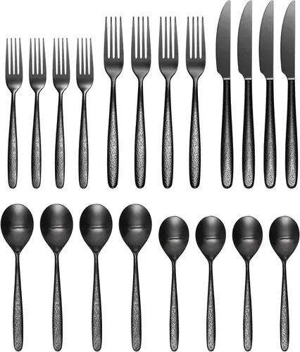 Miniatura 3 de Oneida 894807 Storm Black - Juego de cubiertos de 20 piezas para uso diario, servicio para 4, 3.11