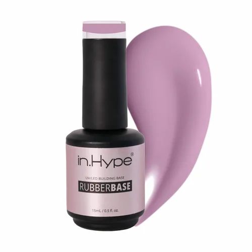 Miniatura 11 de IN.HYPE Capa base de goma elástica. UV/LED curable. Recubrimiento corrector con adhesión mejorada. Remuévese con inmersión (Almendra)