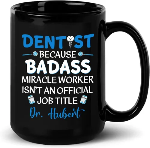 Miniatura 16 de Taza de café personalizada con texto en inglés "I Create Smiles What's Your Superpower" de 11 onzas, taza de café personalizada con nombre I Create