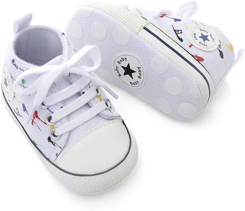 Miniatura 2 de eitwo Zapatos de lona suave unisex para bebés y niñas, ligeros y antideslizantes para recién nacidos y niños pequeños