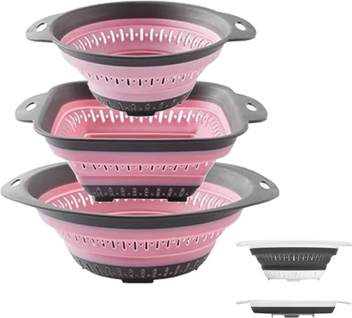 Miniatura 16 de Colador y colador plegable, coladores de silicona y coladores de alimentos, para verduras y frutas, esenciales de cocina