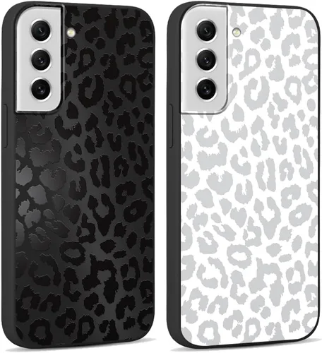 Miniatura 47 de 2 Pack Funda con lindo estampado de chita para Samsung Galaxy S22 Ultra 5G de 6.8", Fundas con patrón de leopardo de lujo, diseño de silicona suave