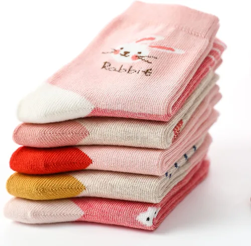 Miniatura 5 de Cozi Foot 5 pares de calcetines de algodón suaves y lindos para niñas pequeñas y grandes