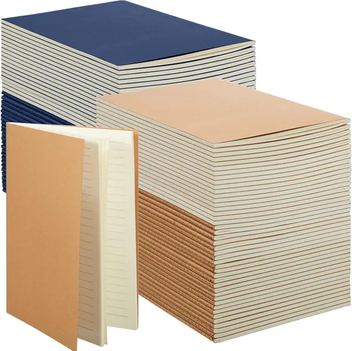 Miniatura 29 de Mimorou 100 piezas de cuadernos diarios a granel - Cuadernos kraft de tapa blanda A5 pequeños de 5.5 pulgadas x 8.3 pulgadas con 60 páginas 30 hojas
