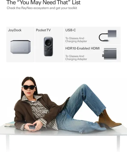 Miniatura 10 de RayNeo Air 4 Pro AR/XR - Pantalla de video HDR10 de 201 pulgadas, chip Vision 4000, audio de Bang & Olufsen, películas 3D y gafas inteligentes