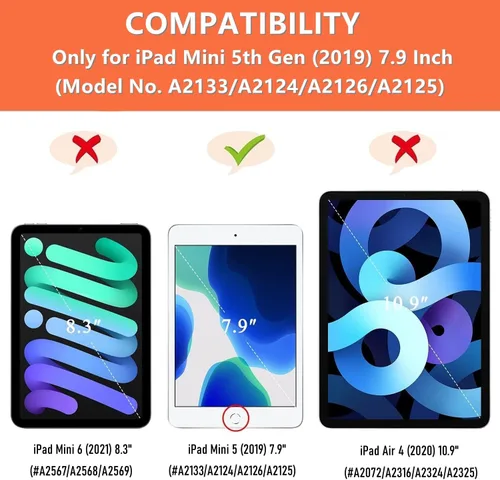 Miniatura 2 de iCoverCase Funda transparente para iPad mini 5, funda protectora flexible de TPU suave transparente ultrafina para iPad mini 5 de 7.9 pulgadas