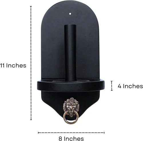 Miniatura 2 de Beer City Billiards Soporte para tiza de cono de montaje en pared (negro mate) – Diseño moderno con accesorios de montaje – Se adapta a taza
