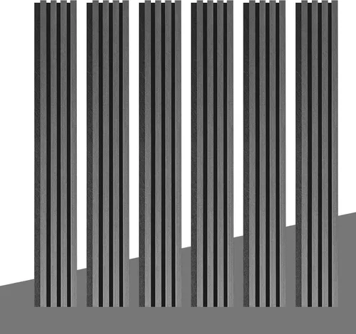Miniatura 6 de NeatiEase Paneles de pared de madera, paneles de listones acústicos de 9 pies para decoración de paredes interiores y reducción de ruido, paneles