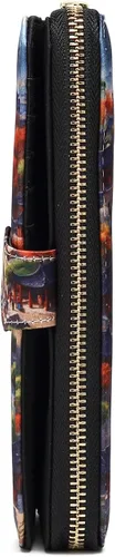 Miniatura 126 de Cartera de mano para mujer, estilo bohemio, con RFID, elegante, espaciosa con correa para viajes, capacidad para tarjetas, teléfono, dinero