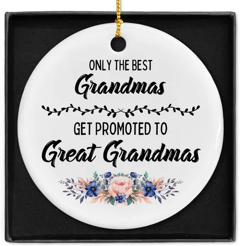 Miniatura 9 de Only The Best Friends Get Promoted to Auntie - Adornos de cerámica para mujeres, regalo para mujeres, anuncio de bebé, árbol de Navidad, adornos
