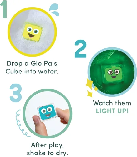 Miniatura 5 de Glo Pals Paquete de cubos iluminados activados por agua para juegos sensoriales, paquete de 12 (Tierra extraordinaria)