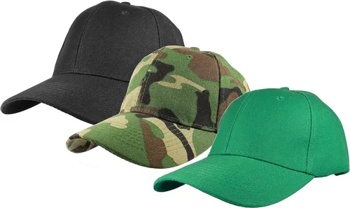 Miniatura 66 de Gelante - Gorra lisa de béisbol ajustable con correa trasera (3 unidades)