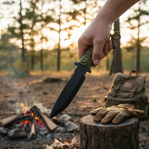 Miniatura 6 de SZCO Supplies Cuchillo de punta de lanza militar