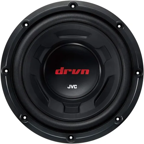 JVC CW-DR124/104 DRVN Subwoofer de audio para automóvil de 4 ohmios y 350 vatios, individual (negro) con punzón confiable de baja frecuencia (10