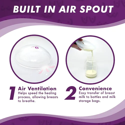 Miniatura 5 de Mommyz Love Conchas de mama y receptor de leche para lactancia materna sin tapones – Recogedor de leche materna para aliviar y proteger el dolor