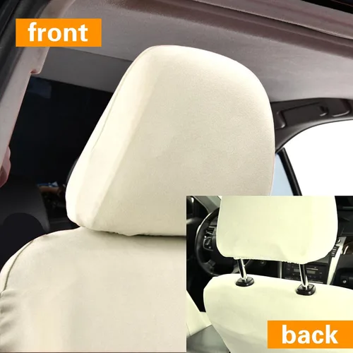 Miniatura 6 de Paquete de 2 fundas para reposacabezas de asiento de automóvil, repuesto para reposacabezas de asiento, protector de reposacabezas flexible
