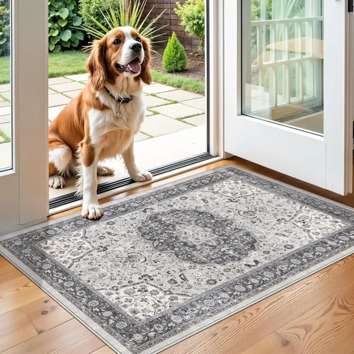 Miniatura 35 de Alfombra lavable para pasillo - 2x7 alfombras de cocina, alfombra para entrada, alfombra vintage, suave, alfombra antideslizante para piso, alfombra
