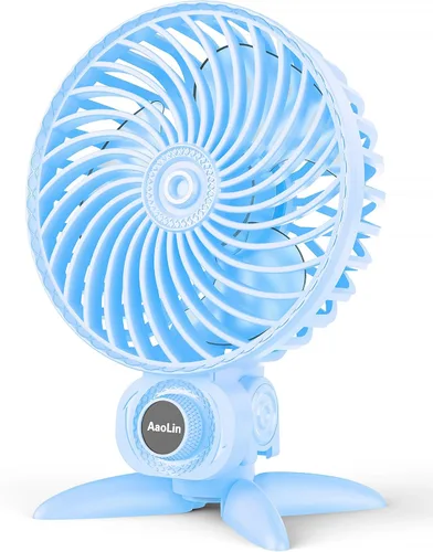 AaoLin Ventilador pequeño USB, ventiladores de escritorio con velocidades variables CVT, flujo de aire de enfriamiento fuerte, portátil silencioso,