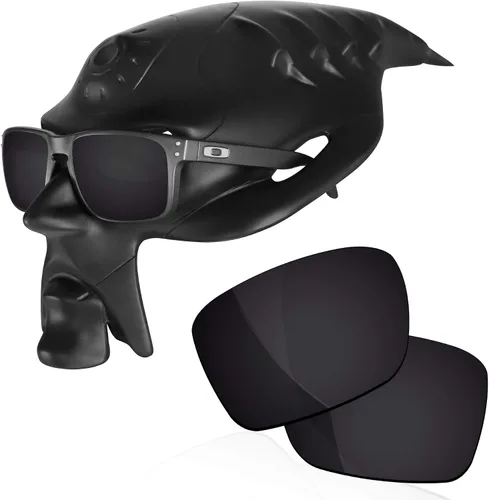 Miniatura 2 de Lentes polarizadas de repuesto para gafas de sol Oakley Holbrook XL OO9417, color negro azabache + rojo lava, azul hielo + plateado GT