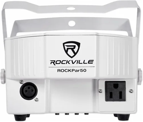 Miniatura 6 de (10) Rockville RockPAR50 LED RGB Compact Par Can DJ/Club/Stage DMX Luz de lavado - Blanco