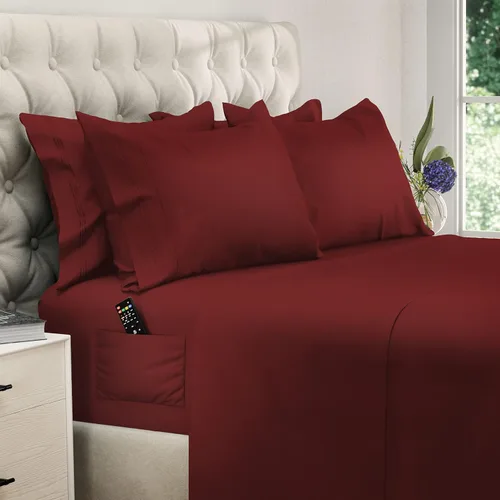 Miniatura 11 de DREAMCARE Juego de sábanas California King, 6 piezas, sábanas refrescantes para cama, sábanas Cal King de hasta 21 pulgadas de profundidad, 02